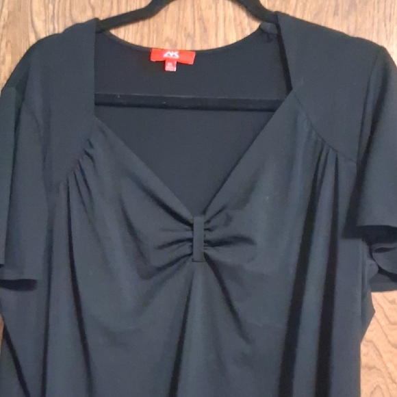 Anne Klein Black Blouse with Bow Detail - Picture 2 of 4